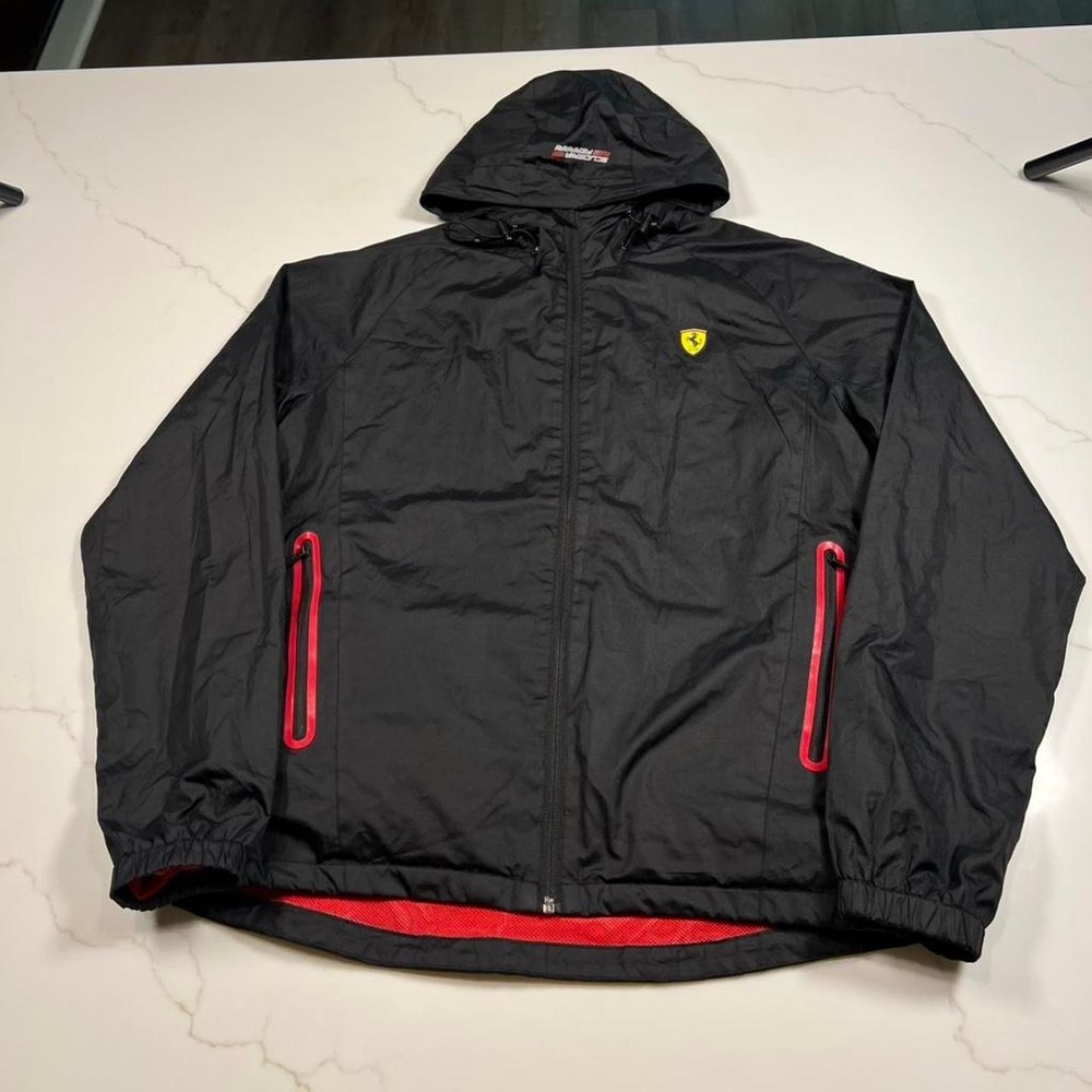 Men's Ferrari racing windbreaker full zip jacket